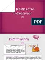 10 Qualities of An Entrepreneur