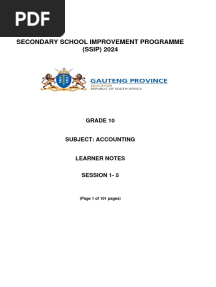 2024 Accounting Grade 10 Learners Notes Session 1-5