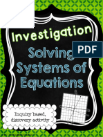 Solving Systems by Graphing Investigation Ws