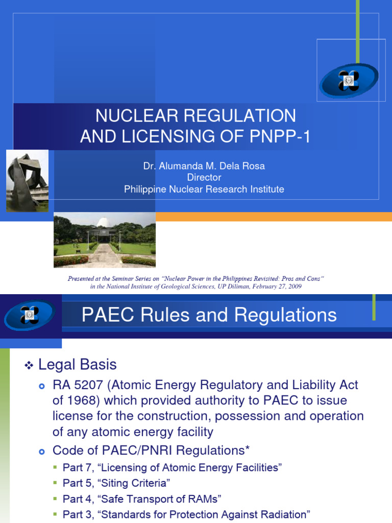 RA 5207: PNPP-1 Licensing Overview | PDF | International Atomic Energy ...
