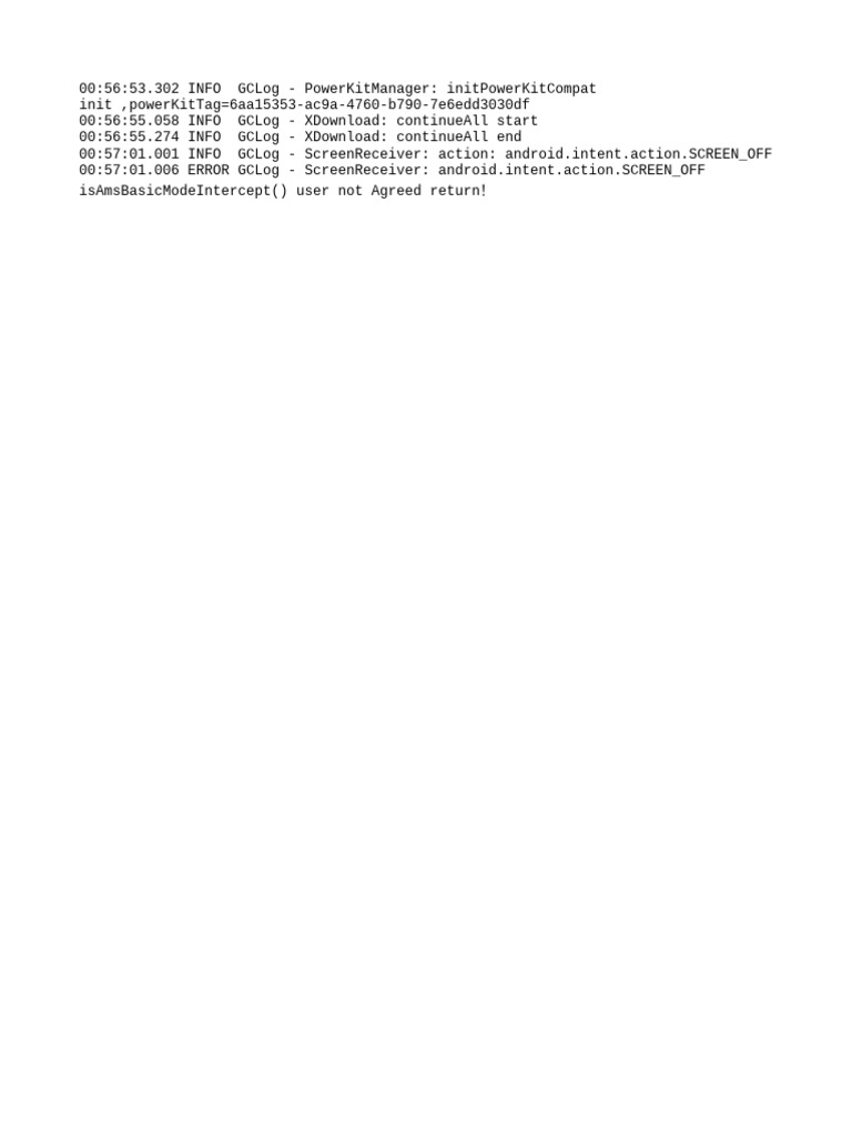 Android Screen Receiver Log Errors | PDF