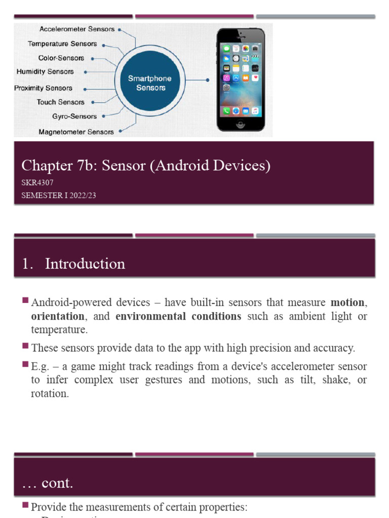 Chapter 7b - Sensors | PDF | Accelerometer
