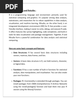 Data analysis using r and  Vectors