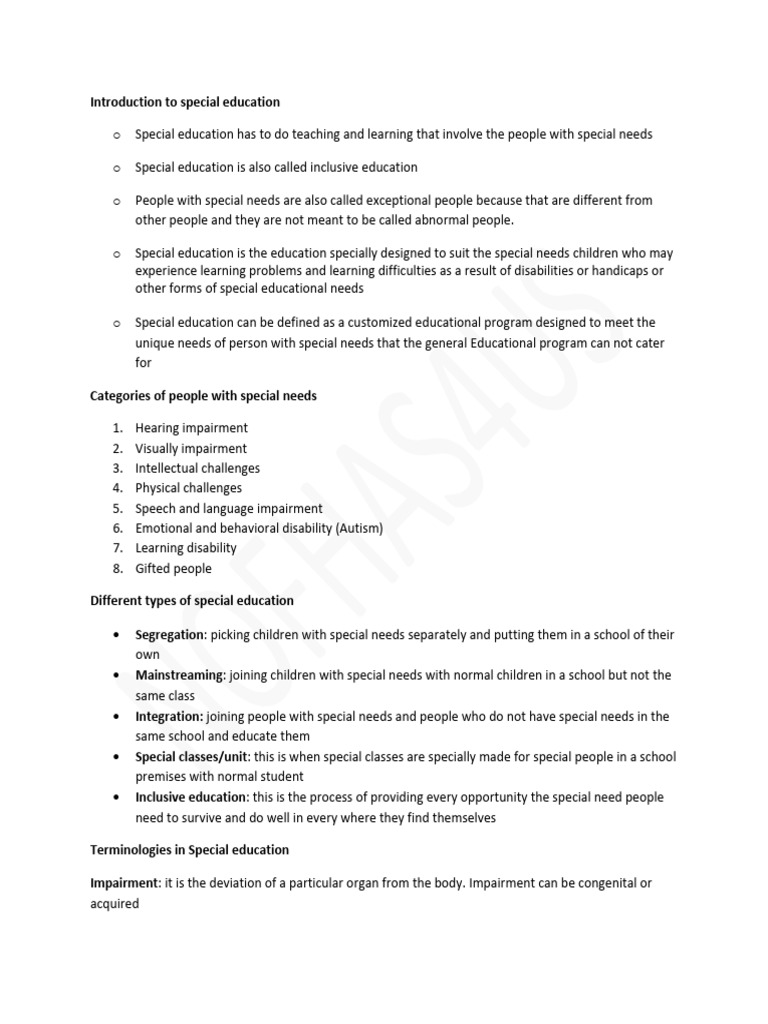 Understanding Special Education Needs | PDF | Autism Spectrum ...