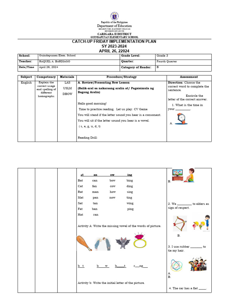 Week 3 Catch Up Friday q4 | PDF | Human Communication | Writing