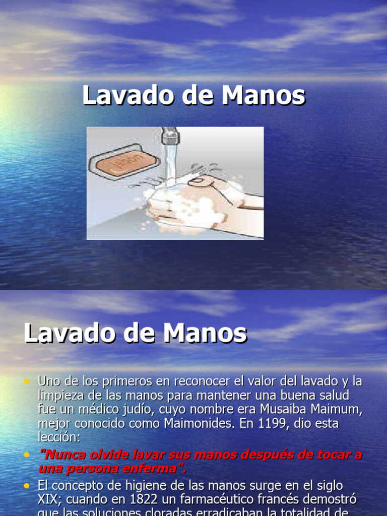 Importancia del Lavado de Manos en Salud | PDF | Lavado de manos ...