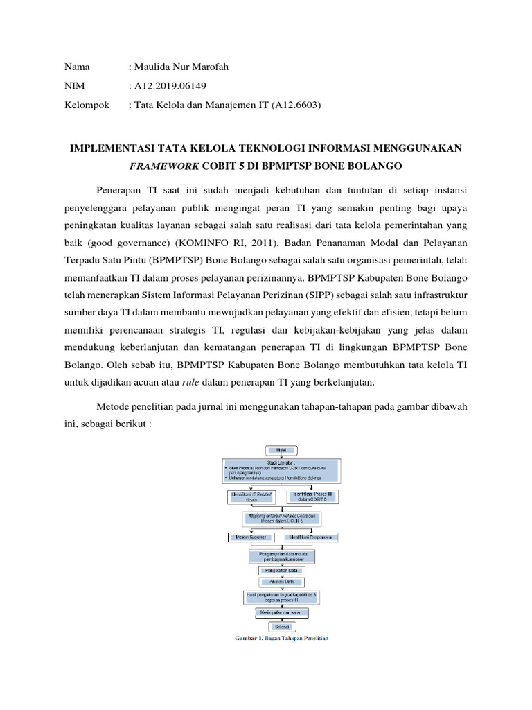 Tata Kelola TI COBIT 5 di Bone Bolango | PDF | Bisnis
