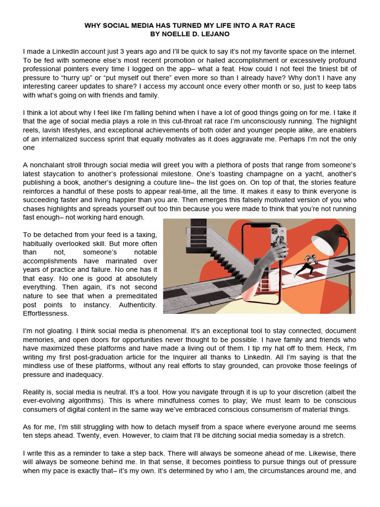 Escaping the Social Media Rat Race | PDF | Social Media | Popular ...