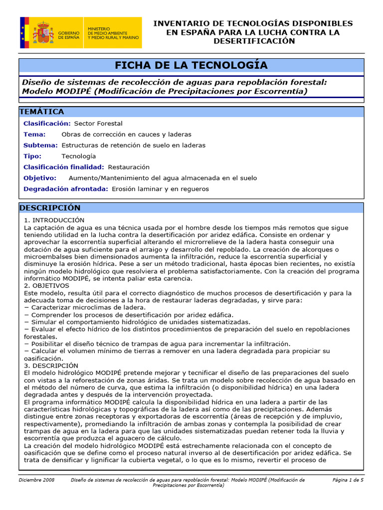 Modelo MODIPÉ: Reforestación Eficaz | PDF | Manejo de recursos ...