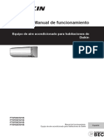 Manual de Usuario Funcionamiento Aire Acondicionado DAIKIN Serie SENSIRA FTXF 