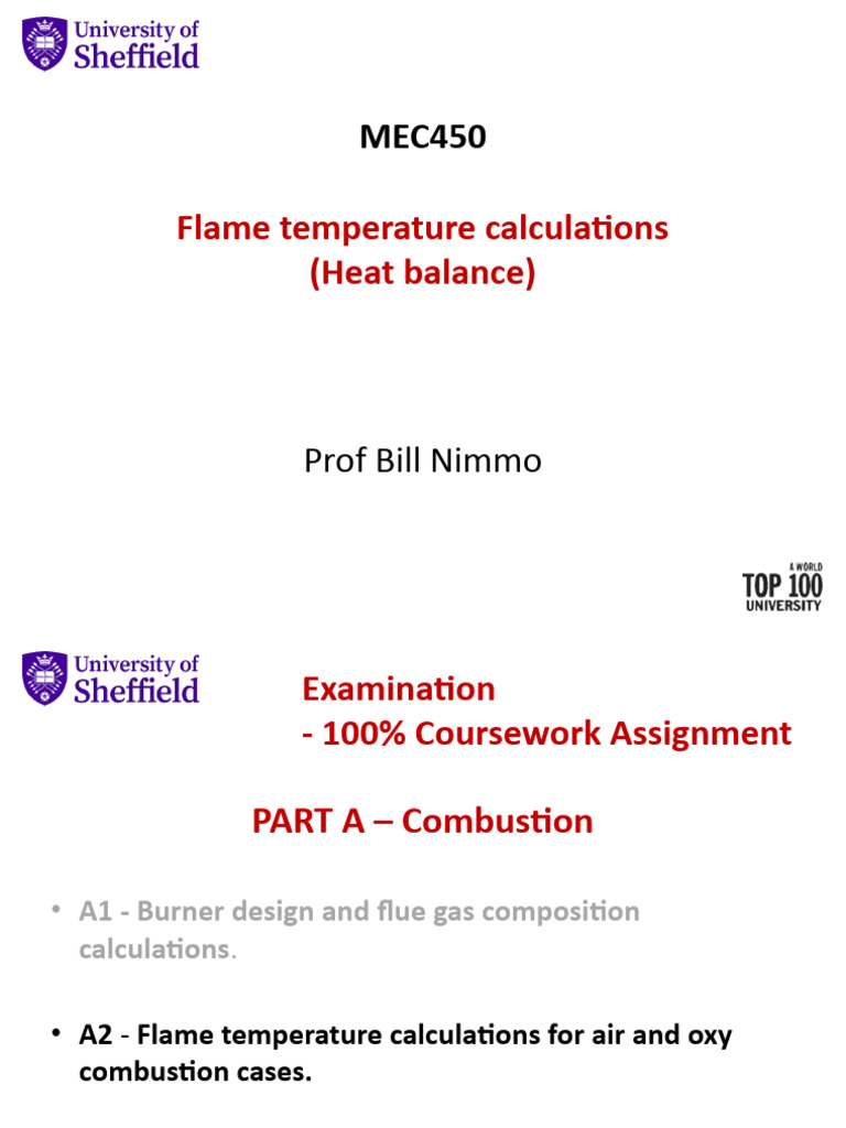 Flame Temperature and Combustion Analysis | PDF | Combustion | Energy ...