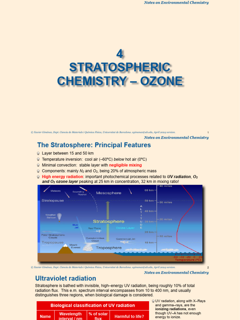 Stratospheric Ozone and UV Radiation Effects | PDF | Ultraviolet ...