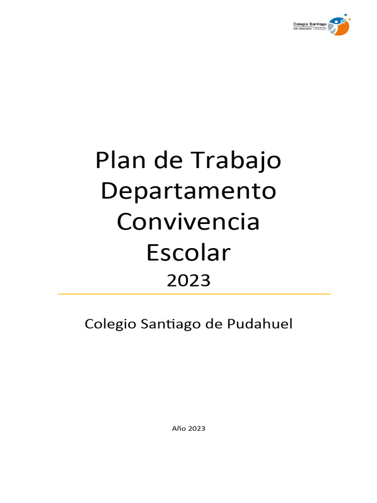 Plan de Convivencia Escolar 2023 | PDF | Aprendizaje | Evaluación