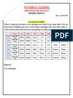 10th A Time Table