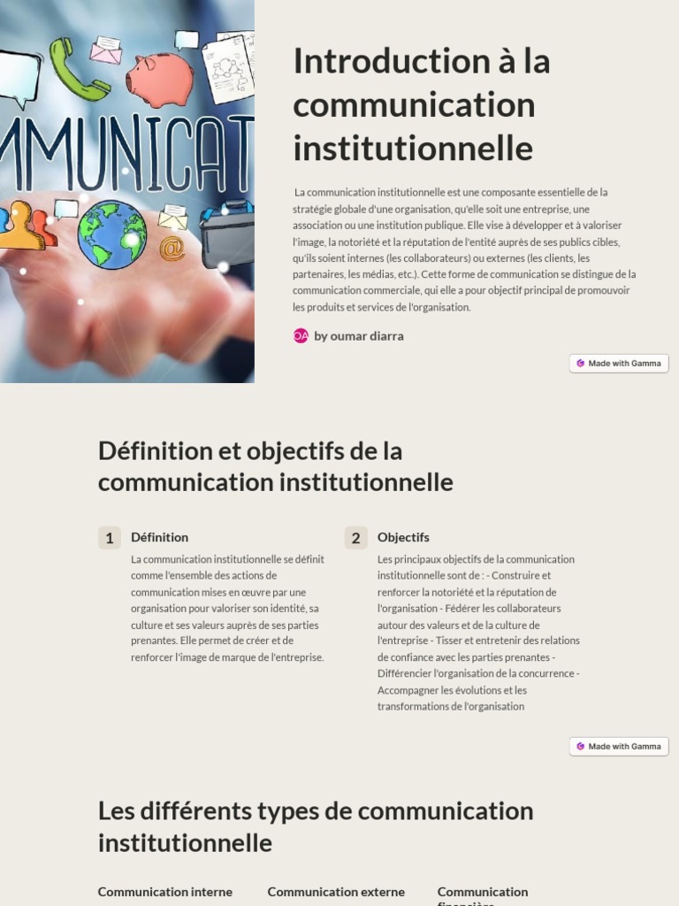Stratégies de Communication Institutionnelle | PDF | Marque | la ...