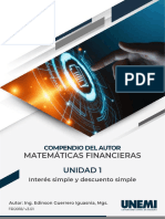 Matemática Financiera Tema 1 Unidad 1