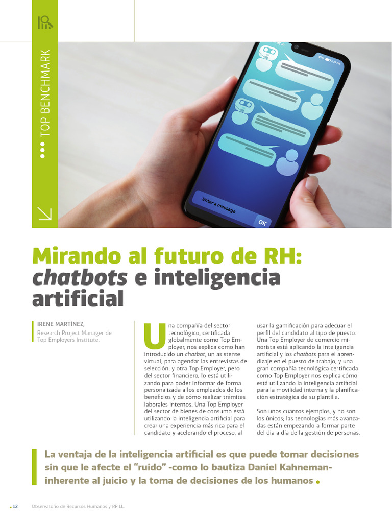 Mirando Al Futuro De Rh Chatbots E Inteligencia Artificial Pdf