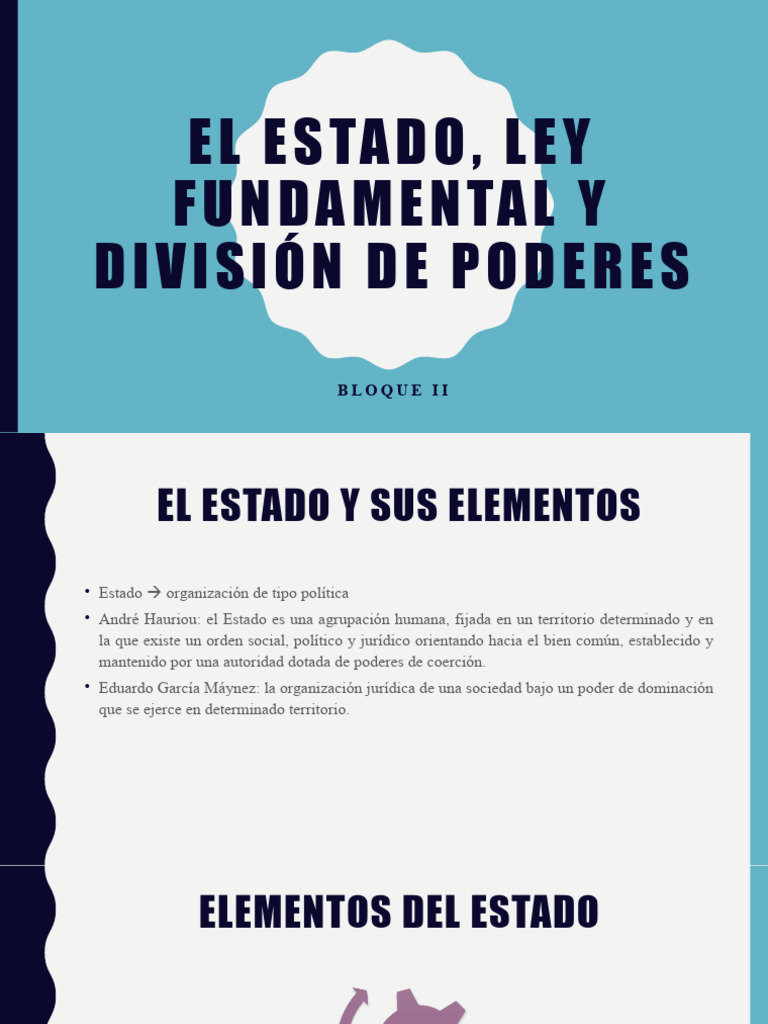 Elementos del Estado y División de Poderes | PDF | Monarquía | Constitución