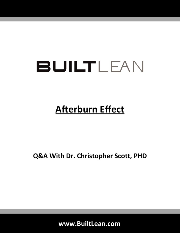 Afterburn Effect of Exercise Transcript PDF Aerobic Exercise