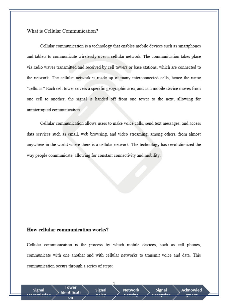 Understanding Cellular Communication | PDF | Cellular Network | Mobile ...