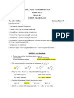 Sample Paper Term 2 Examination