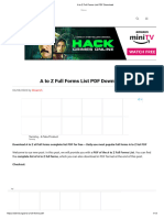 A to Z Full Forms List PDF Download