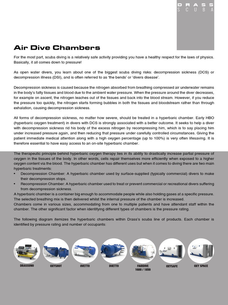 Hyperbaric Chamber | PDF | Scuba Diving | Underwater Diving