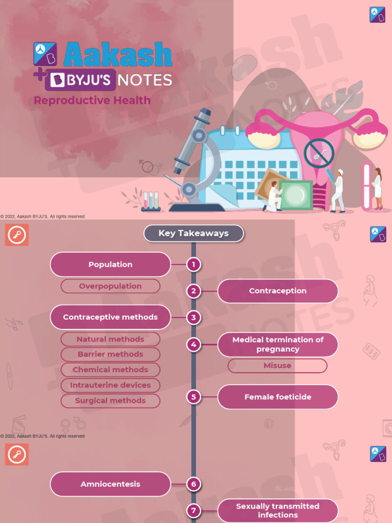 Reproductive Health: Contraceptive Methods | PDF | Menstrual Cycle ...