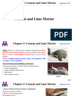 Lecture 5 MORTER Cement and Lime Morter