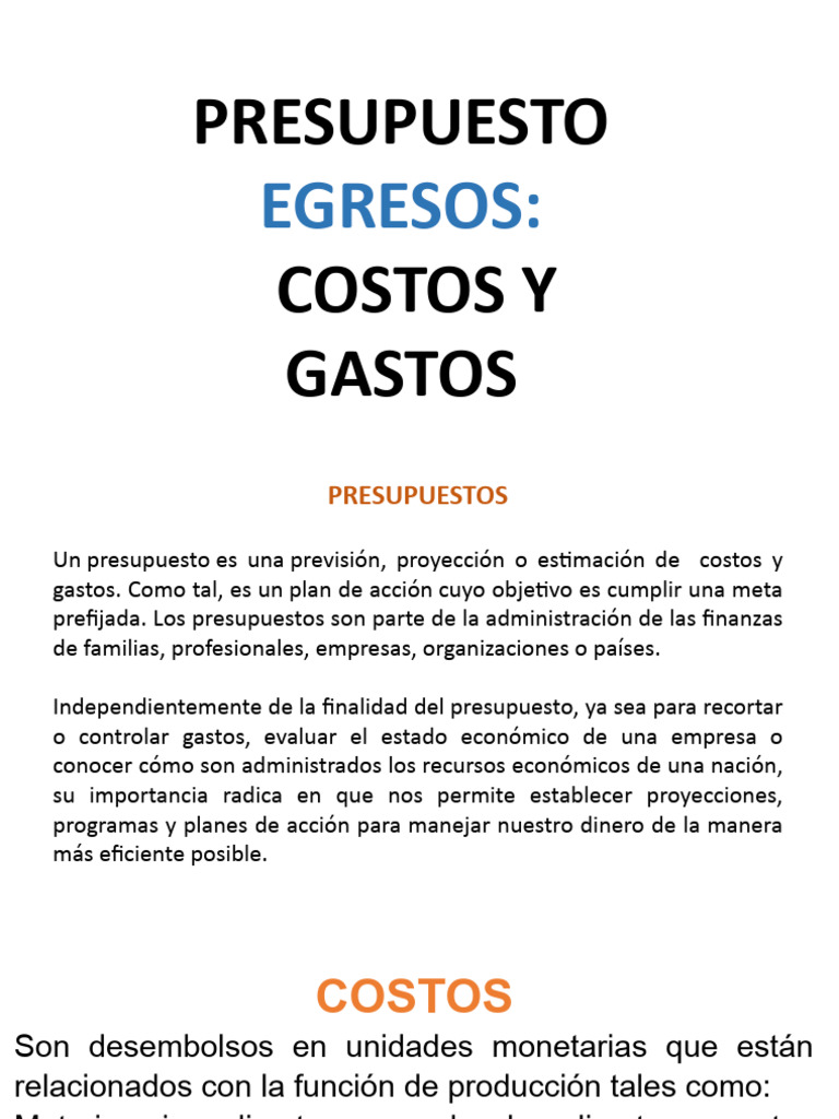 Presupuesto: Costos y Cálculo de Ventas | PDF | Presupuesto | Costo