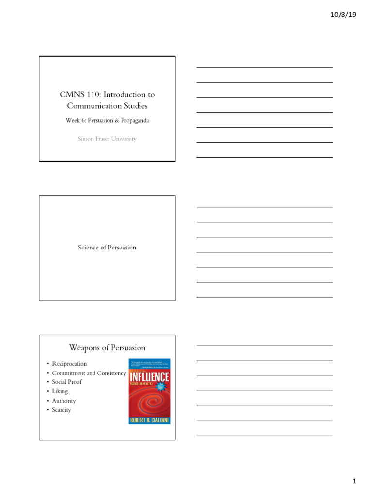 Week 6 Lecture Notes Pdf Propaganda Persuasion