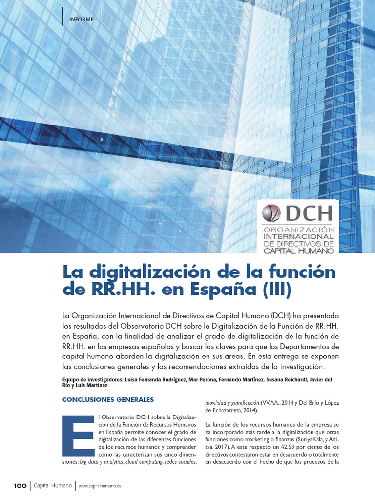 Capital Humano - Estudio-Digitalización RH España | PDF | Gestión de