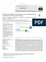 Prednisolone Degradation by UVClorine Process Influence Factors Transformation Products and Mechanism