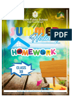 Class 12 Summer Holiday Homework