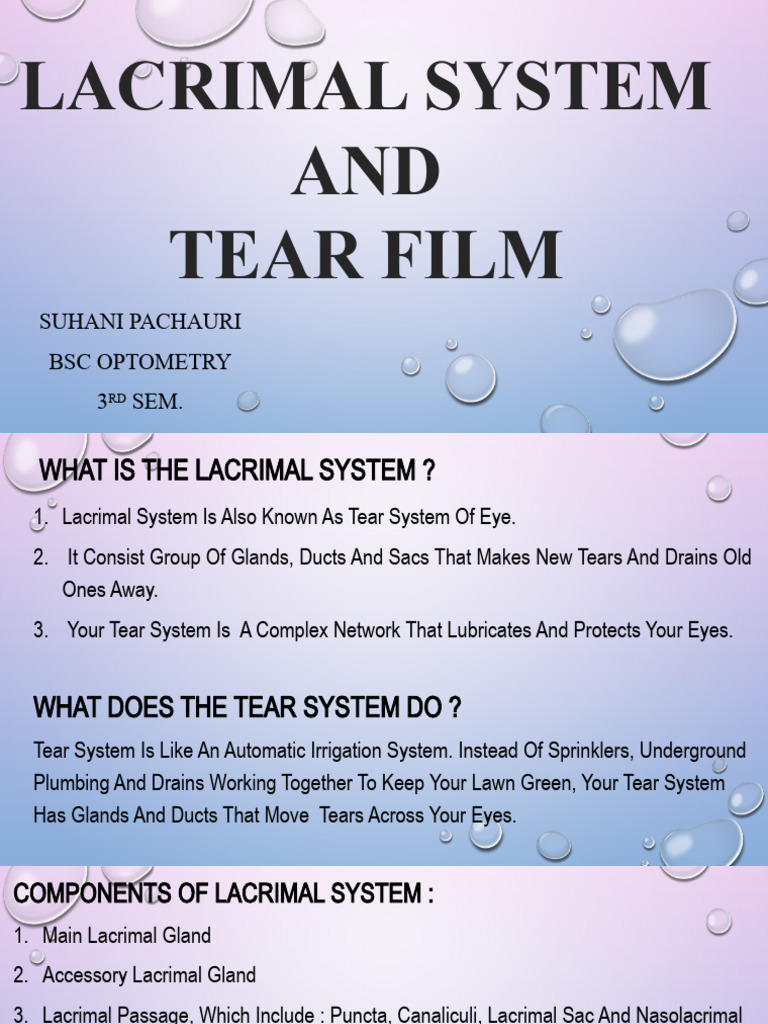 Understanding the Lacrimal System and Tear Film | PDF | Cornea | Human ...