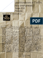 Cartas de Particulares A Colón y Relaciones Coetáneas - Columbus, Christopher Gil, Juan Varela, Consuelo - 1984 - Madrid - Alianza Editorial