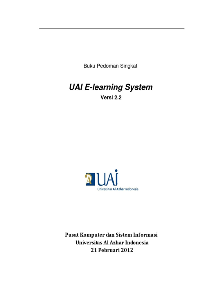Panduan UAI E-Learning System | PDF