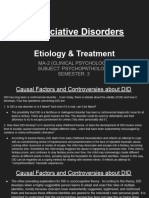 Dissociative Disorders - Etiology & Treatment