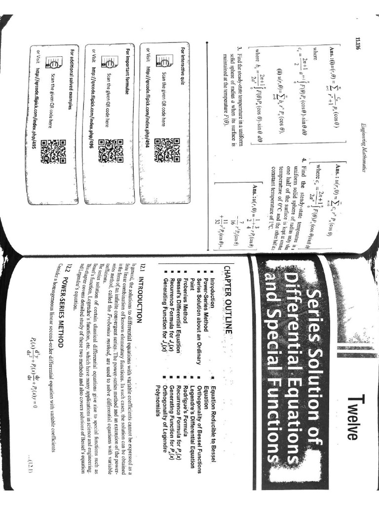 Special Functions (Engineering Mathematics by Ravish R Singh) | PDF