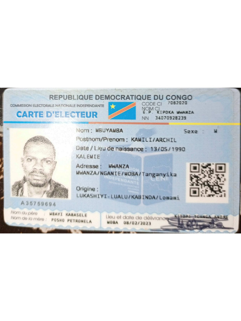 Carte D'électeur Photo Copie | PDF