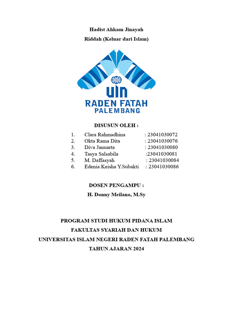 Jenis-Jenis Riddah dalam Islam | PDF