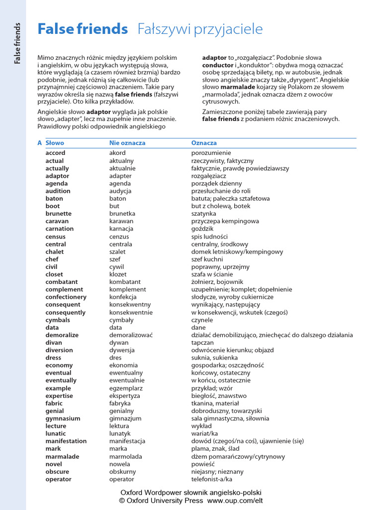 False friends | PDF