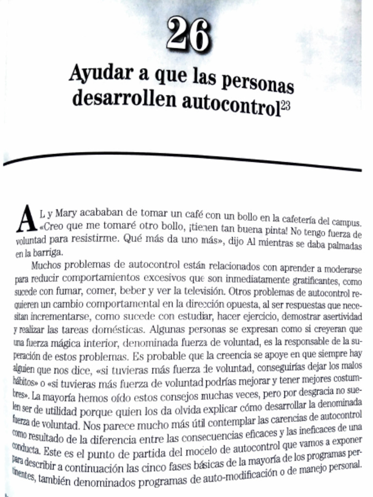 26 Ayudar A Que Las Personas Desarrollen Autocontrol | PDF