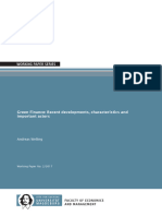 Working Paper Series: Green Finance: Recent Developments, Characteristics and Important Actors