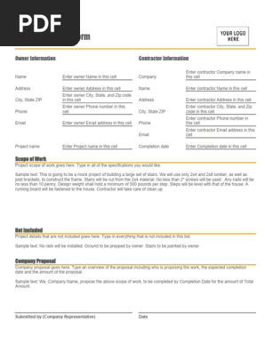 Construction bid form1