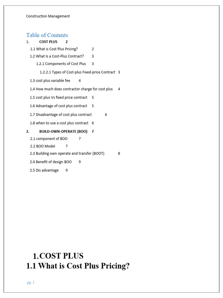 What Is Cost Plus Pricing PDF Cost Business Economics