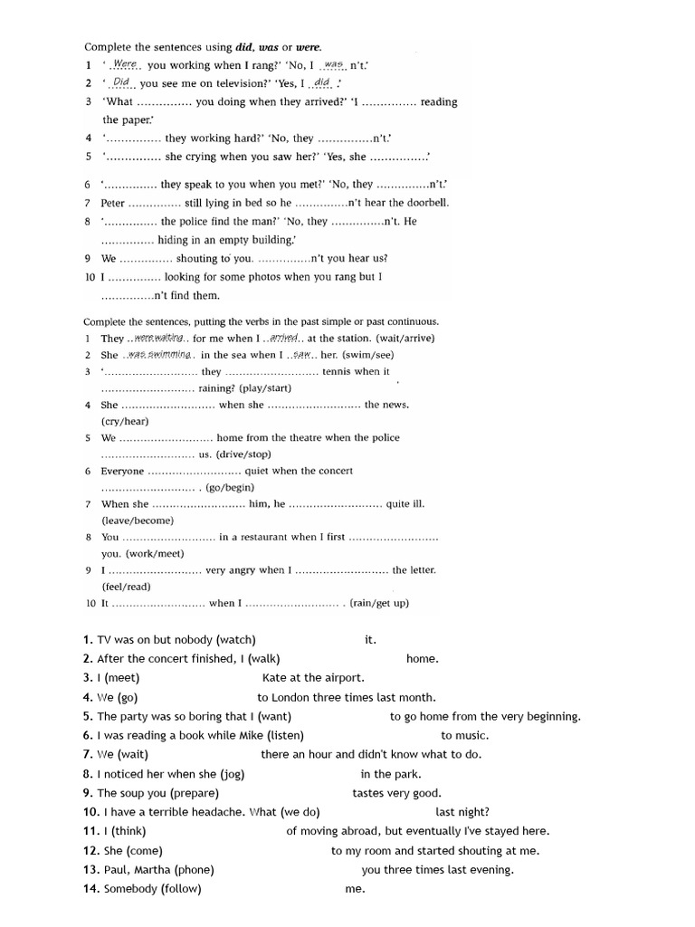 English Grammar Practice Exercises | PDF