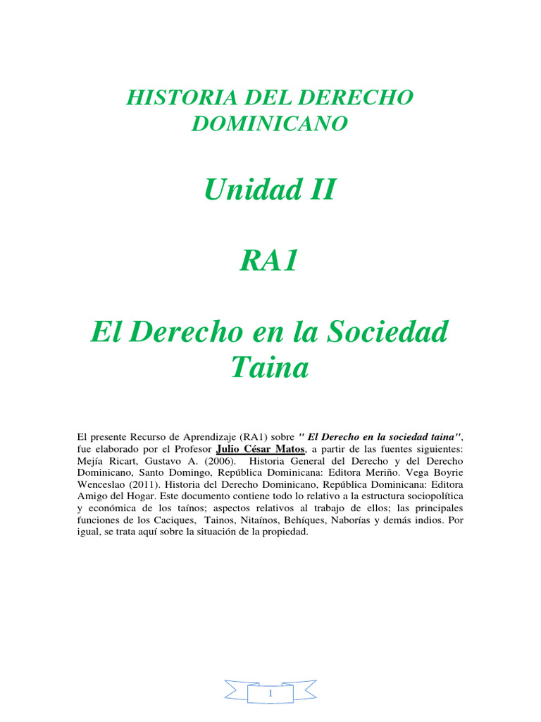 Historia del derecho dominicano pdf rep blica dominicana