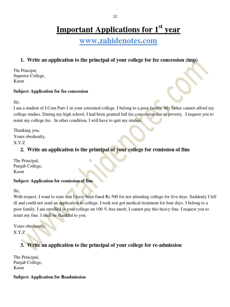 1st Year English Applications Notes | PDF