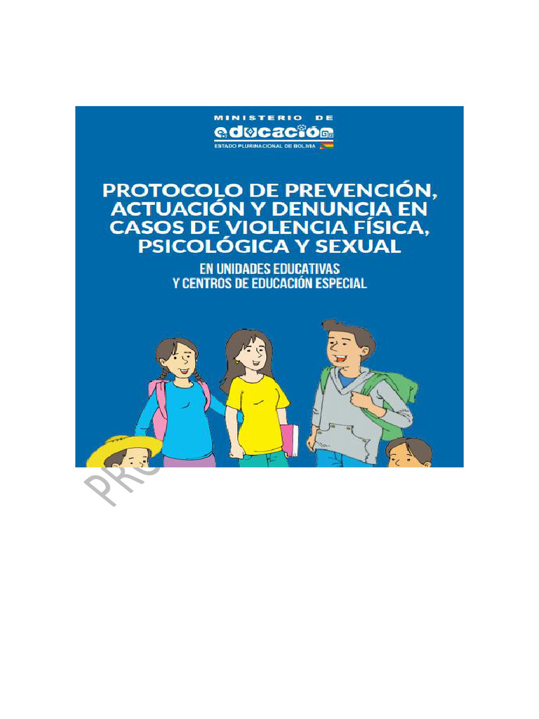 Protocolo de Prevención de Violencia Escolar | PDF | Violencia | Sicología